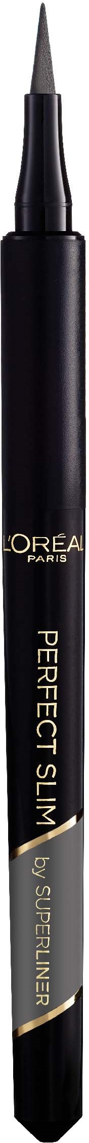 En svart ögonpenna märkt 'L'Oreal Paris Perfect Slim & Superliner' med spets.