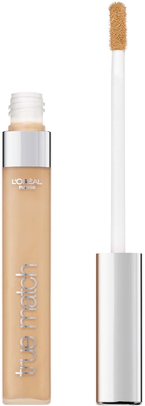 Lippen-Gloss-Röhre mit Applikator, Beschriftung "True Match" von L'Oréal, beige Farbe.