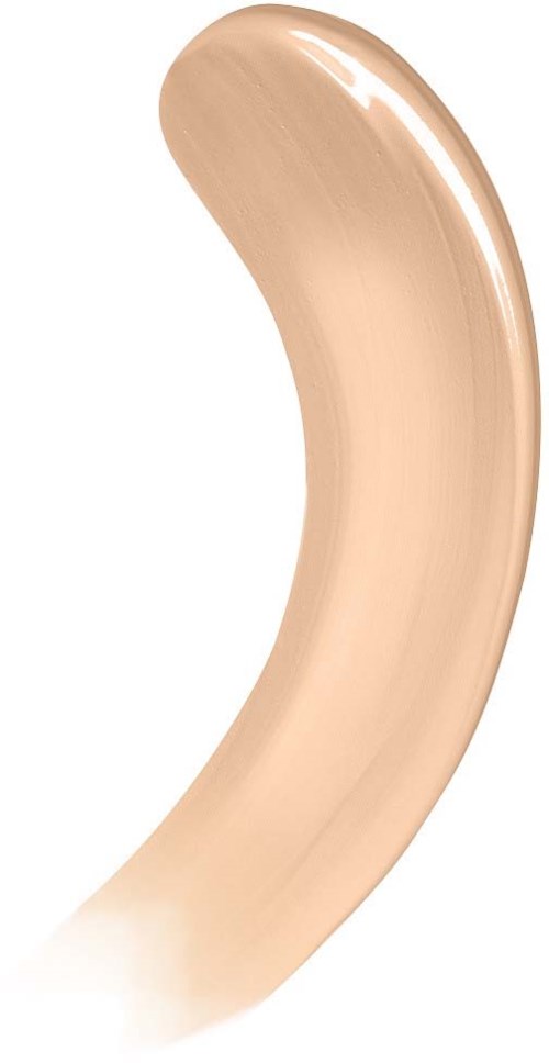 En beige slät, kurvig form, kanske del av en make-up- eller kosmetik produkt.