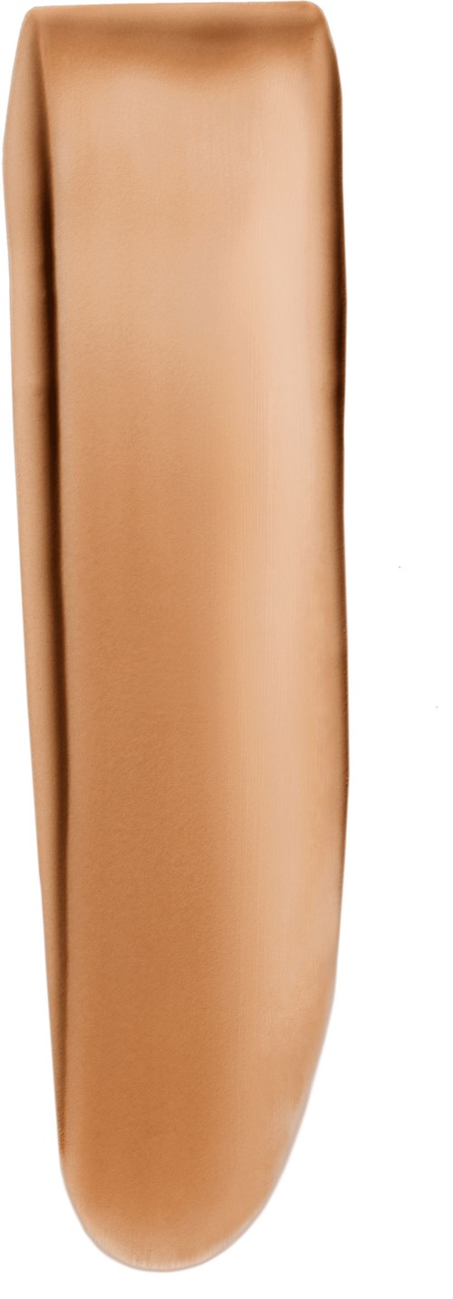En beige, rundad, förlängd form med en slät yta, liknande en kapsel eller tablett.