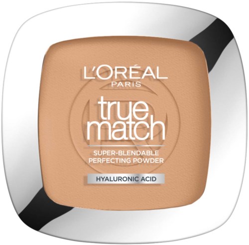 L'Oreal True Match foundation med hyaluronsyra, i en fyrkantig behållare med rundad topp.