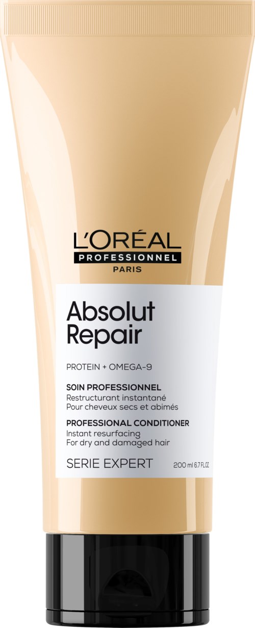 L'Oréal Absolut Repair professionelle Haarspülung Flasche, beigen und schwarzen Farben, 200 ml.
