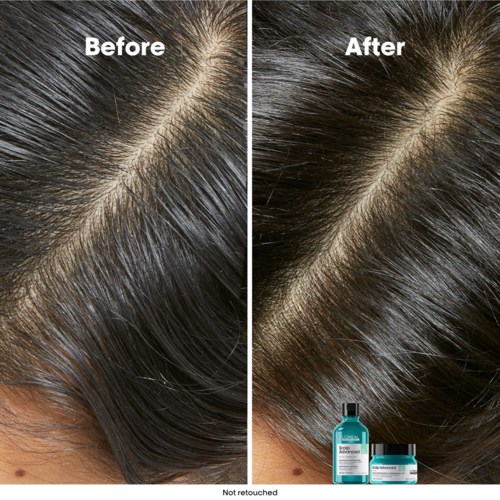 Haare sieht nach der Behandlung glatter und glänzender aus, mit weniger Frizz und einem gesünderem Aussehen.
