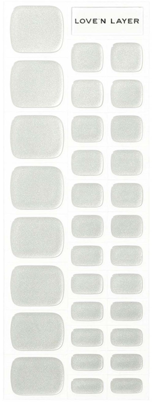 A sheet of sticky labels with various sizes, labeled 'LOVE'N LAYER', on a white background.