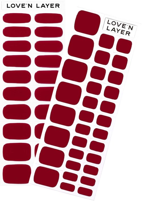 Two sheets of red sticker labels with the words "LOVE'N LAYER" at the top.

Sv-SE":"Två rader med röda klistermärken med texten "LOVE'N LAYER"."{

nb-NO":"To ark med røde klistremerker med teksten "LOVE'N LAYER".

da-DK":"To ark med røde klistermærker med teksten "LOVE'N LAYER".

fi-FI":"Kaksi arkkia punaisia tarroja, joissa lukee "LOVE'N LAYER".

de-DE":"Zwei Blätter mit roten Aufklebern mit der Aufschrift "LOVE'N LAYER".

nl-NL":"Twee vellen rode plakkertjes met de tekst "LOVE'N LAYER".

pl-PL":"Dwa arkusze czerwonych naklejek z napisem "LOVE'N LAYER"."}}{