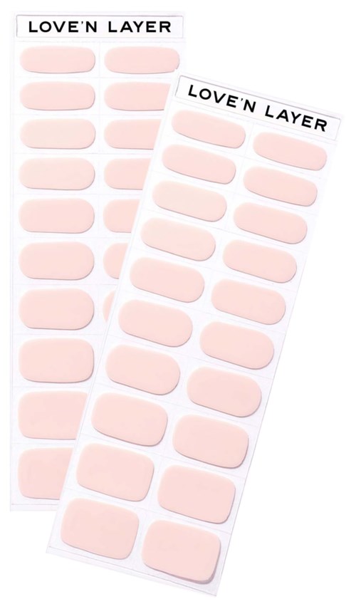 Two sheets of pink blush stickers labeled 'LOVE'N LAYER' at the top.