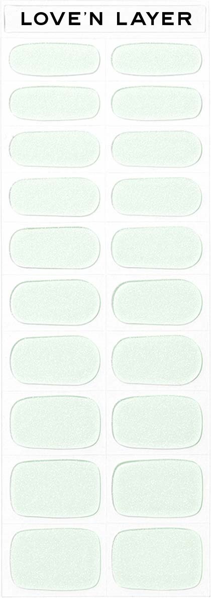 A sticker sheet titled 'LOVE'N LAYER' with 20 blank, oval-shaped labels for writing.