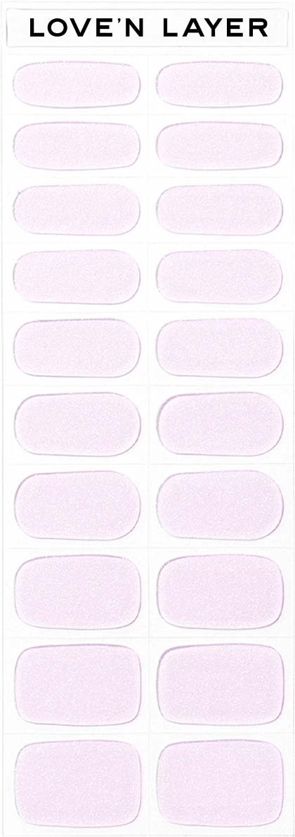 A pack of adhesive labels labeled 'Love'n Layer' with 20 light pink oval stickers.