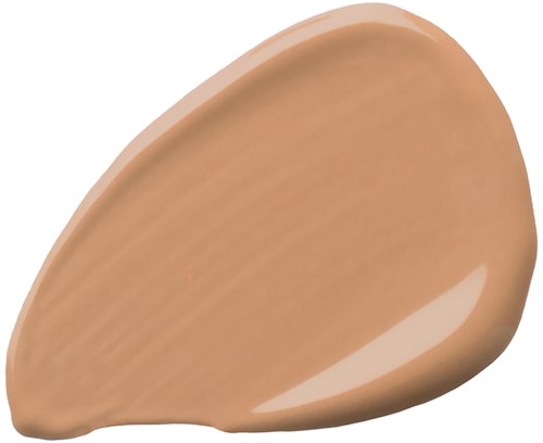 Ett litet, slätt beige föremål som ser ut som en tår. Det kan vara ett skal eller en sten.