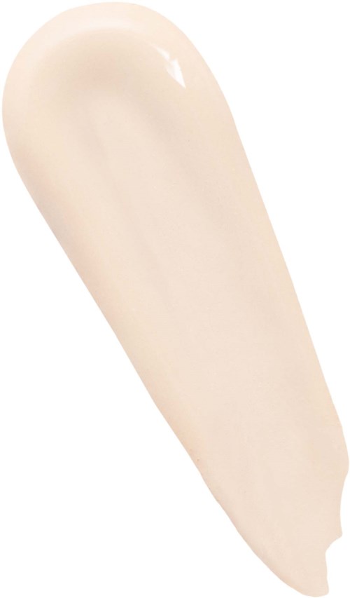 Ein weißer, cremiger Klecks Sauce oder Lotion mit einer glatten, länglichen Form.