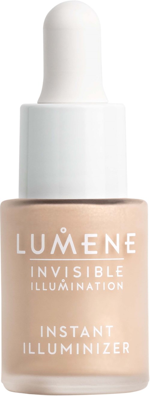 Eine kleine Flasche Lumene Invisible Illumination Instant Illuminizer mit Pipettenverschluss.