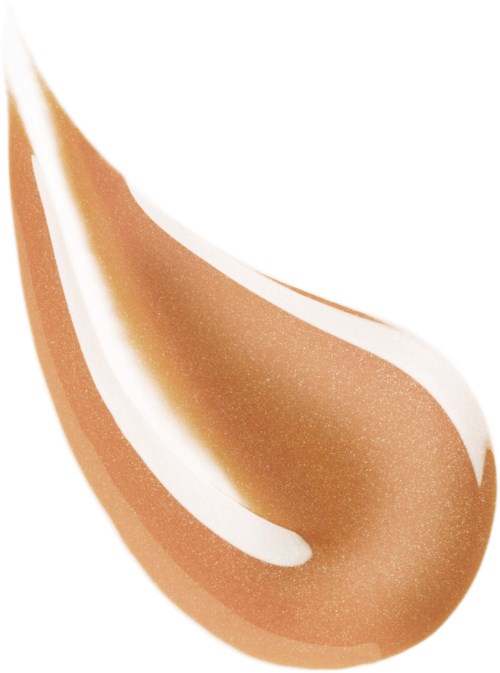 Ein Wirbel aus beiger und weißer Creme, glatt und glänzend, wahrscheinlich ein Kosmetik- oder Hautpflegeprodukt.