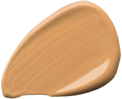 Een lepel met pindakaas of soortgelijk smeersel.