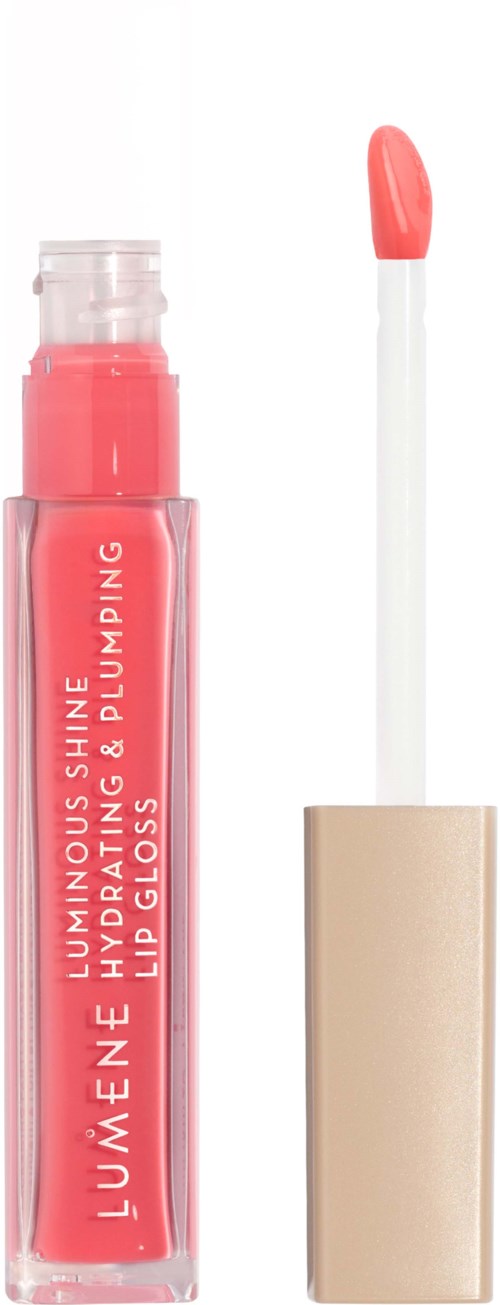 Lippenpflegestift mit rosa Flüssigkeit und Applikator mit pinker Spitze.