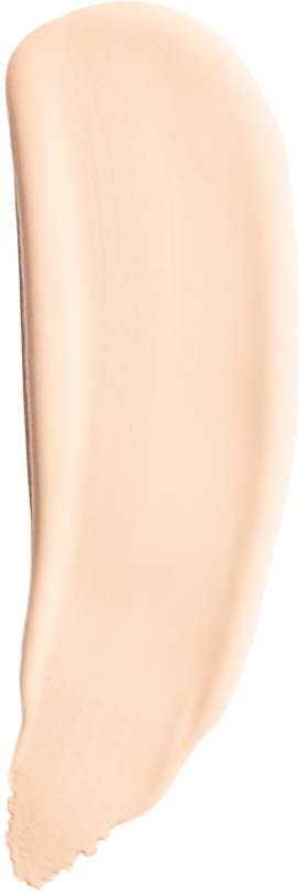 A beige liquid foundation makeup smear on a white background.