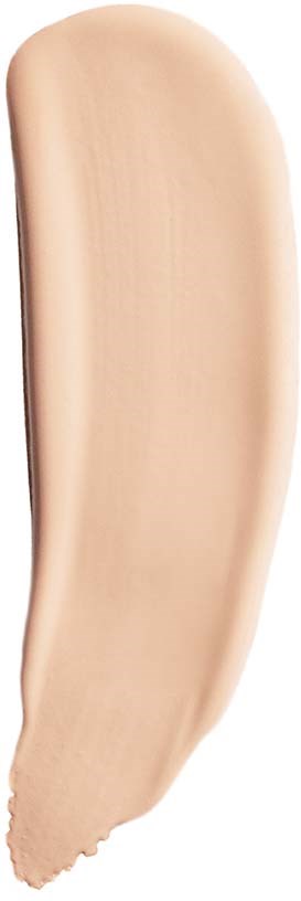 A swatch of beige foundation or concealer, with a smooth texture and rounded shape.