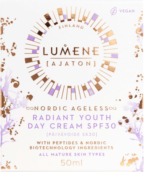 Huidverzorgingsproduct voor alle huidtypes met peptiden, Noorse ingrediënten, SPF-bescherming, vegan, 50ml.