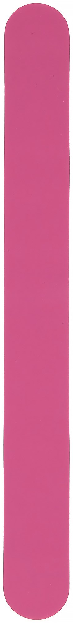 Een roze vijl met een ronde kop en een lange, smalle vorm.