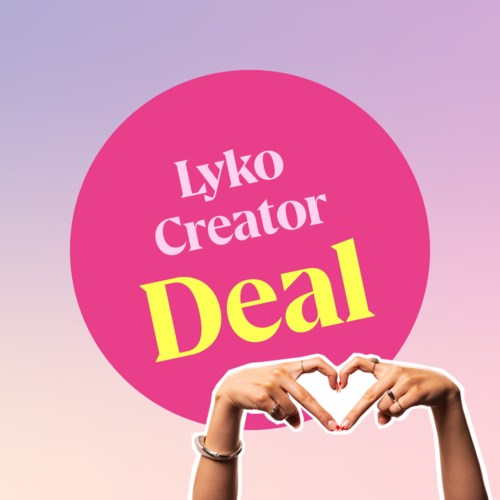 Lyko Creator Deal logo with two hands forming a heart shape.