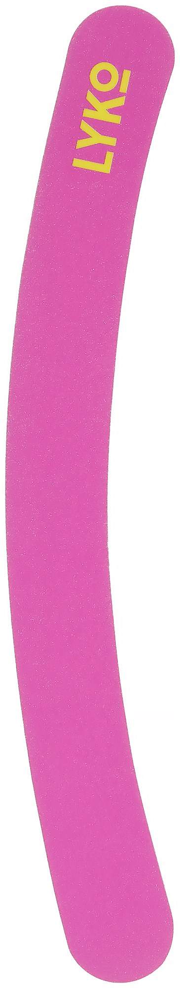 A pink curved tools with the word "LYKO" in yellow on top.