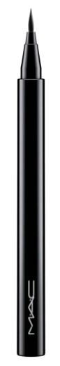 A black pen with a fine tip, labeled MAC, on a dark background.