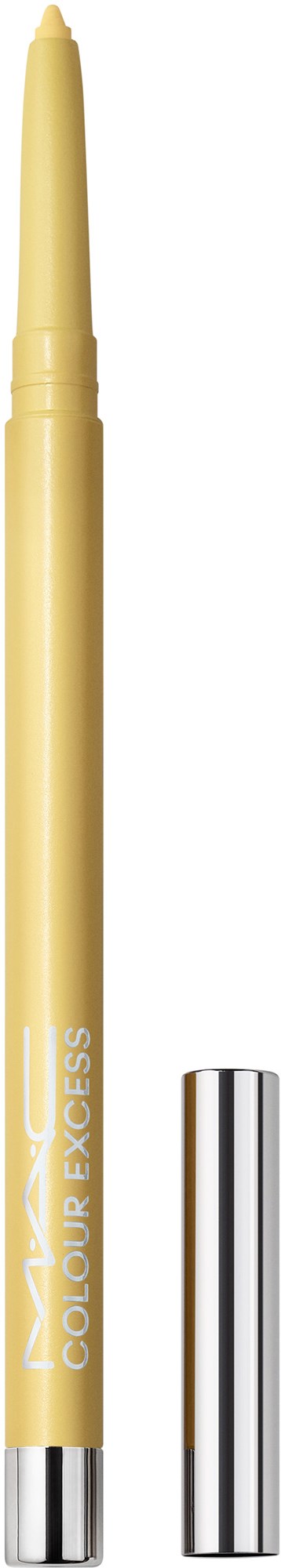 En gul pen med avtagbart silverlock, märkt 'Color Sens'.