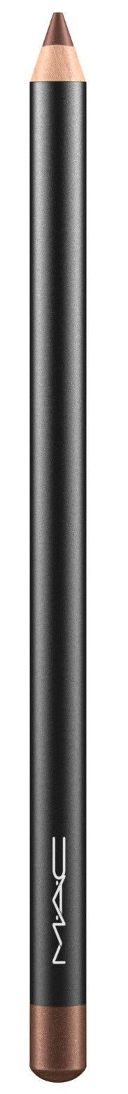 A black makeup pencil with a beige tip and a silver brand name near the bottom.