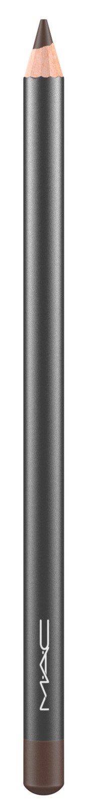 A gray eyeliner pencil with a pointed tip and a brownish end. The MAC logo is on the pencil.