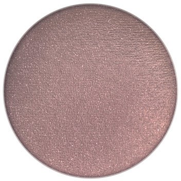 A round eyeshadow with a shimmering pink color and a smooth, shiny surface.
