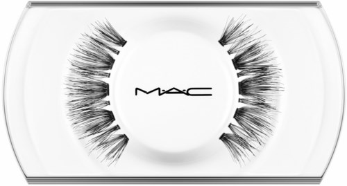 False eyelashes in a clear plastic case with MAC logo in the center.