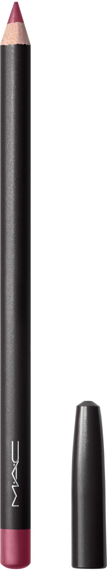 A black and pink pencil with the cap removed, showing the sharpened tip.