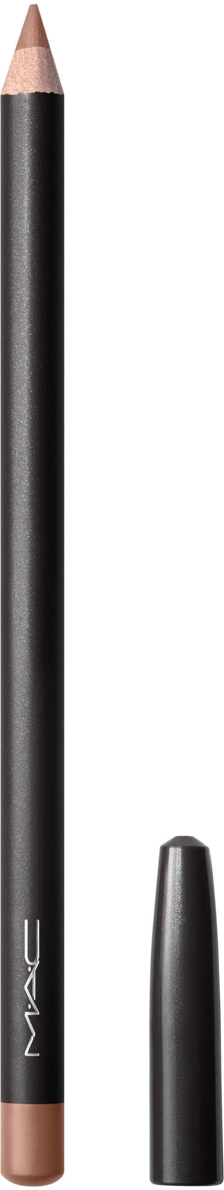 A black pencil with a sharp tip, and a cap placed beside it.