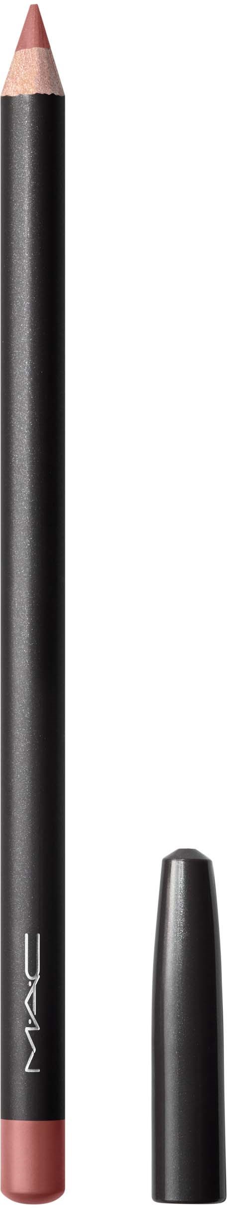 A black pencil with a pinkish tip and a detachable cap.
