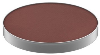 A round, flat, brown object with a silver rim, possibly a tray or a cake.