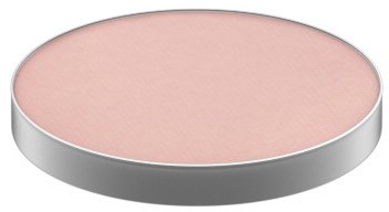 A round, flat, pink surface with a white edge, possibly a makeup compact or a decorative item.