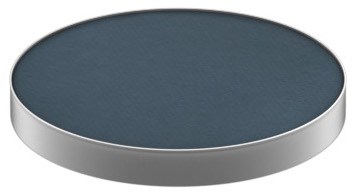 En rund, platt sak med en svart texturerad yta och silverkant, liknar en modern bricka eller underlägg.