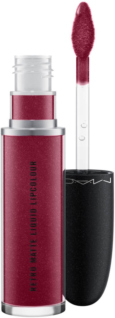 NARS flytande läppstift i mörk rosa med applikator ovanför den svarta locket.