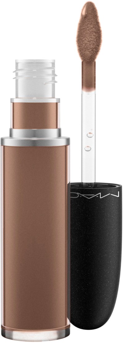 En flytande concealer med applikator i ett beige rör, med lock och applikator bredvid.
