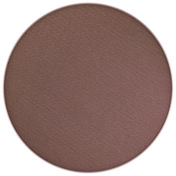 A round makeup blush with a matte brown shade.