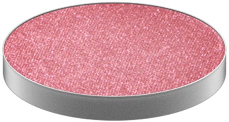 Pink glittery round surface on a gray base.