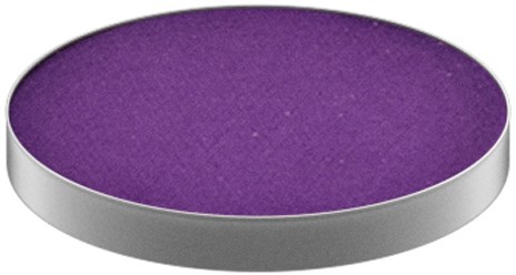 A round, purple felt pad with a silver rim.