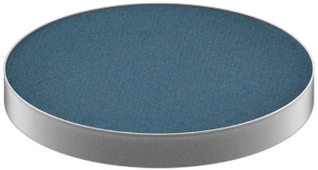 A round object with a blue textured surface and a silver edge.