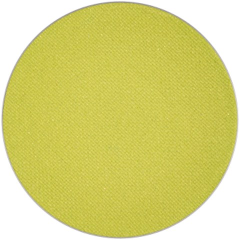A yellow circular patch with a textured fabric surface.