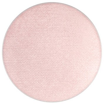 En rund, mjuk rosa makeupsvamp med slät yta.