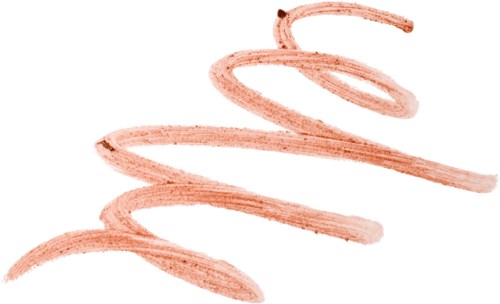 A pinkish, wavy line on a white background, resembling a loose spiral or swirl. No other objects visible.