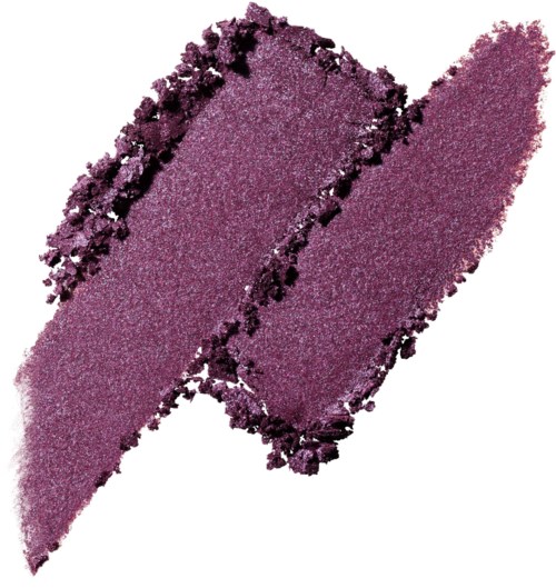 Two swipes of shimmery purple eyeshadow with black edges, blending softly into a lighter purple.