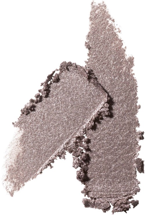 Two smudges of shimmery beige eyeshadow, one light and one darker, with rough edges.
