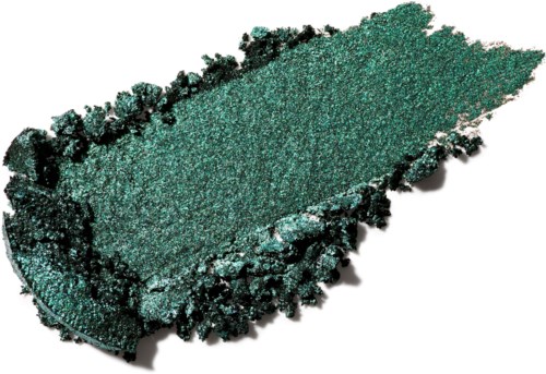 A rough, rectangular, greenish mineral or stone with a textured surface and jagged edges.