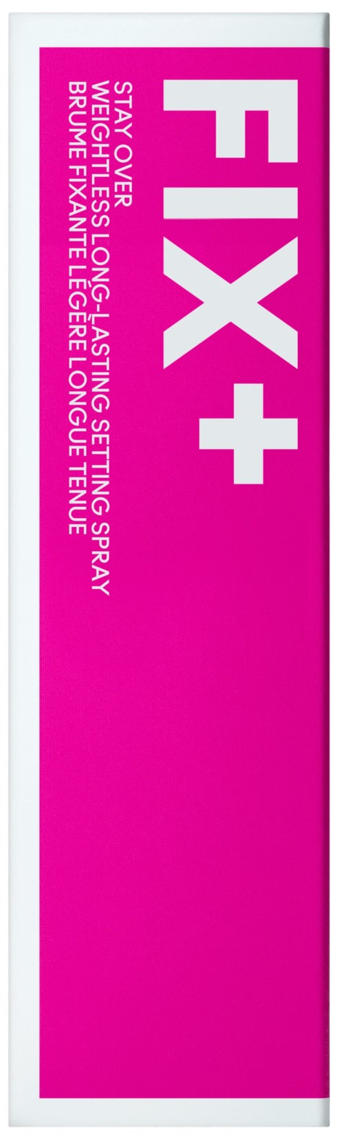 A pink sports gel tube with text about staying over and long-lasting setting spray.