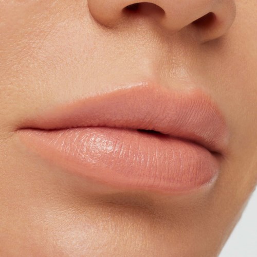Close-up of full lips with soft, pinkish skin, no makeup or jewelry visible.